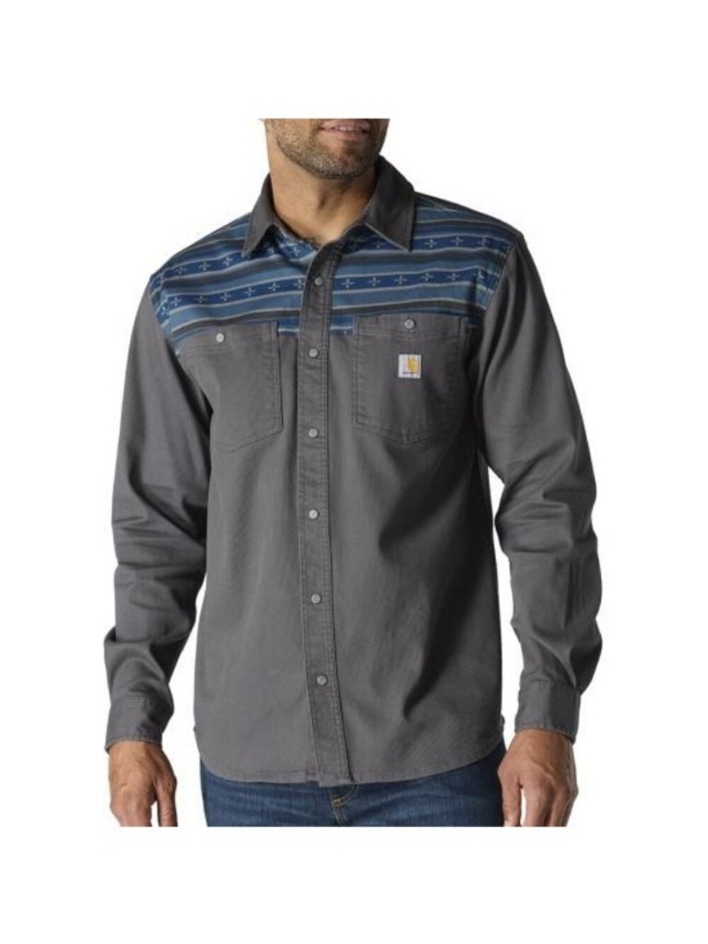 Carhartt Men's SM Montana Rugged Flex Relaxed Fit Corduroy Long Sleeve Snap Shir